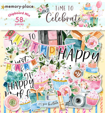 MP-61764 Time to Celebrate Chipboard Mix