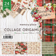 Load image into Gallery viewer, MP-61946 Christmas Wishes 6x6 Origami Collage Paper