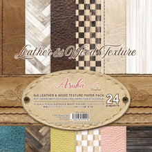 Load image into Gallery viewer, MP-60991 Leather &amp; Wood Texture 6x6 Collection Pack